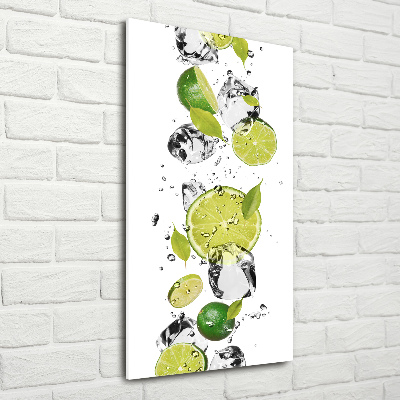 Quadro vetro acrilico verticale Calce e acqua