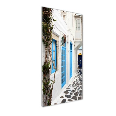 Quadro in vetro acrilico verticale Strade greche