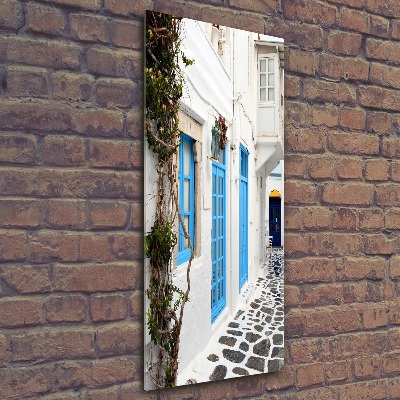 Quadro in vetro acrilico verticale Strade greche