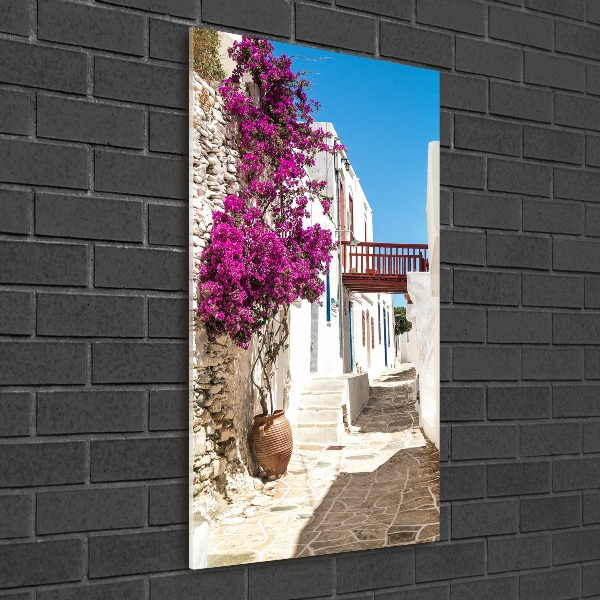 Quadro acrilico verticale Strade greche