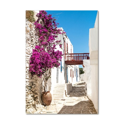 Quadro acrilico verticale Strade greche