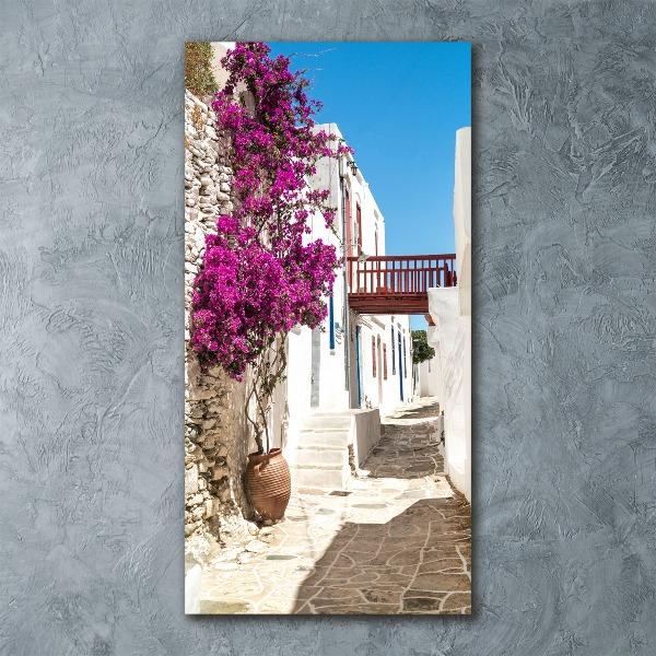 Quadro acrilico verticale Strade greche