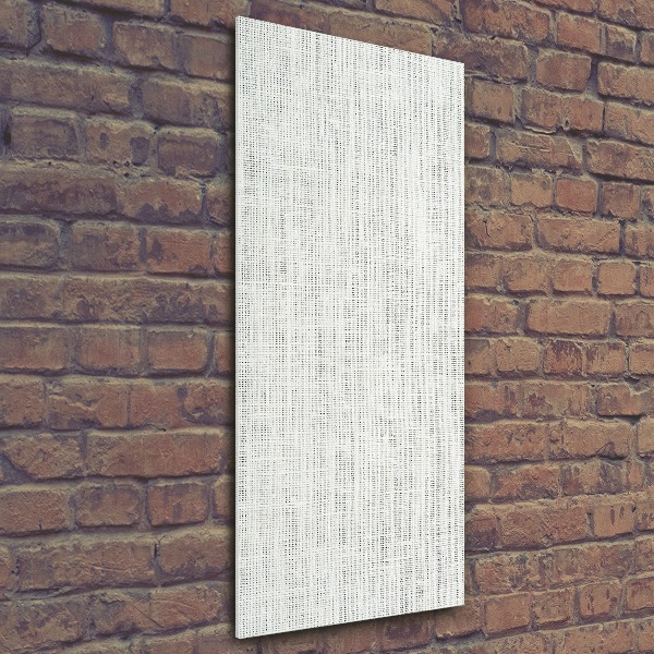 Quadro in vetro acrilico verticale Tela di lino bianca