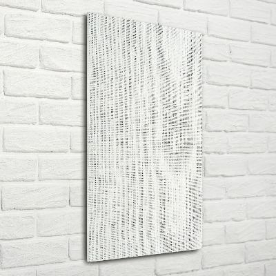 Quadro in vetro acrilico verticale Tela di lino bianca