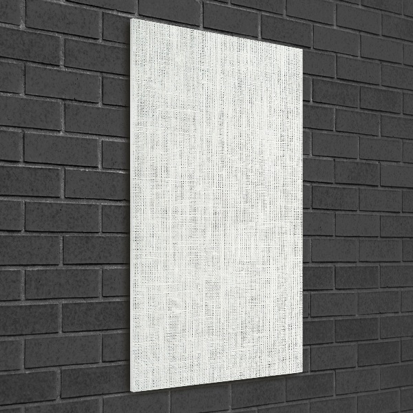 Quadro in vetro acrilico verticale Tela di lino bianca