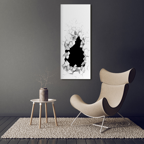 Quadro acrilico verticale Buchi nel muro