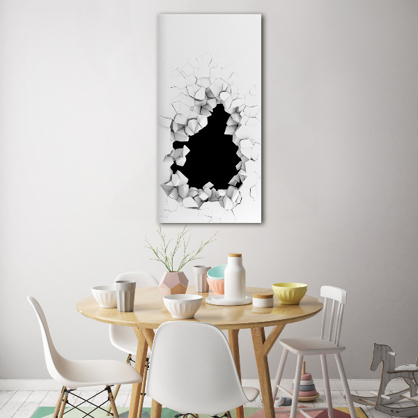 Quadro acrilico verticale Buchi nel muro