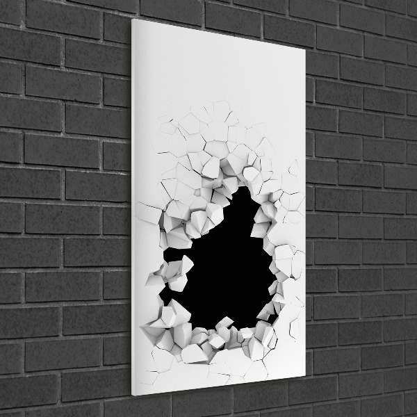 Quadro acrilico verticale Buchi nel muro