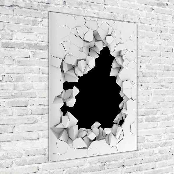 Quadro acrilico verticale Buchi nel muro