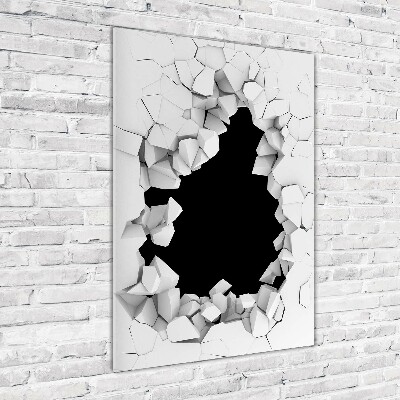 Quadro acrilico verticale Buchi nel muro