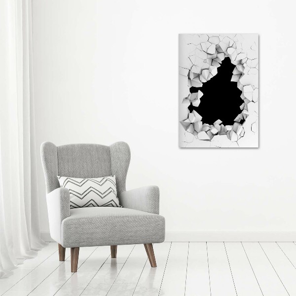 Quadro acrilico verticale Buchi nel muro