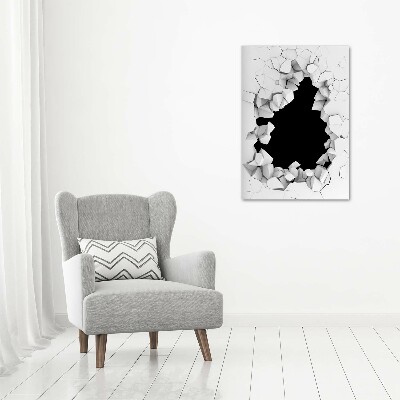Quadro acrilico verticale Buchi nel muro
