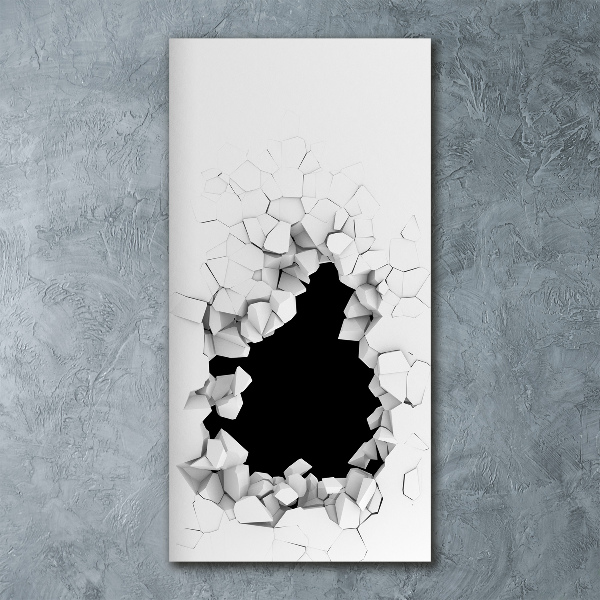 Quadro acrilico verticale Buchi nel muro