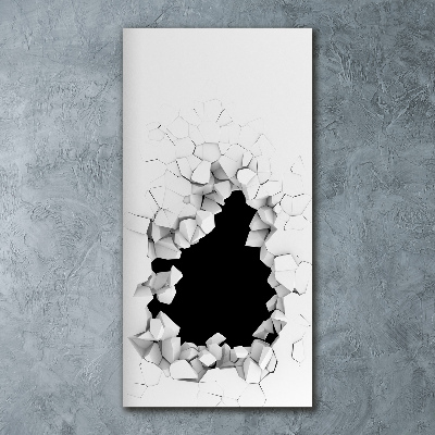 Quadro acrilico verticale Buchi nel muro