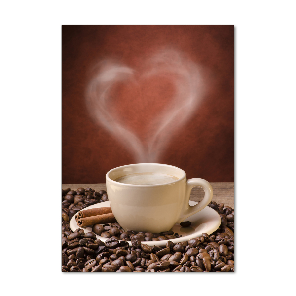 Quadro stampa su vetro acrilico verticale Caffè aromatico