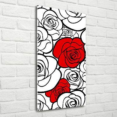 Quadro vetro acrilico verticale Rose