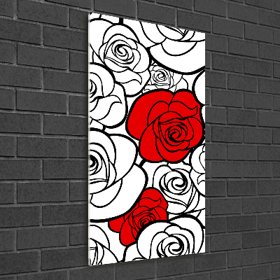Quadro vetro acrilico verticale Rose