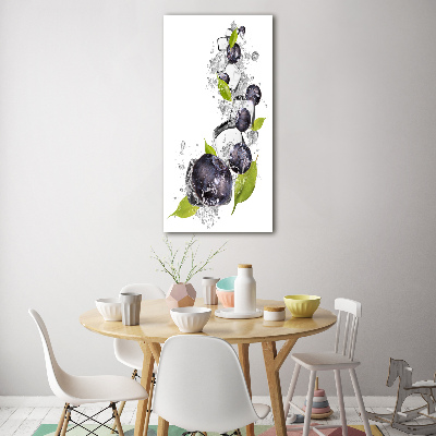 Quadro stampa su vetro acrilico verticale Bacche e ghiaccio