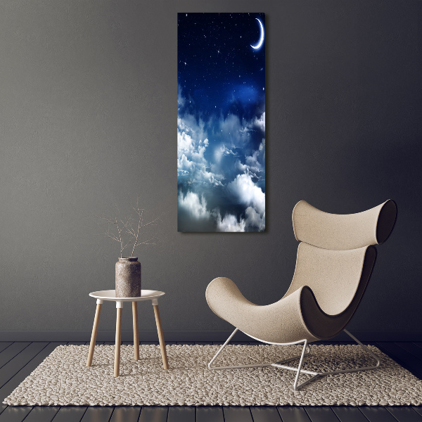 Quadro vetro acrilico verticale Cielo stellato