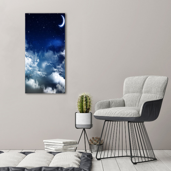 Quadro vetro acrilico verticale Cielo stellato