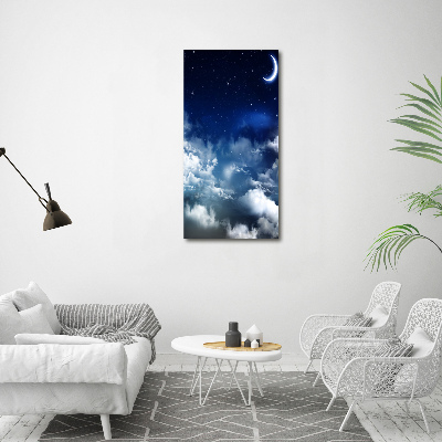 Quadro vetro acrilico verticale Cielo stellato