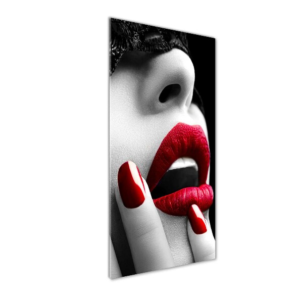 Quadro stampa su vetro acrilico verticale Maschera di pizzo