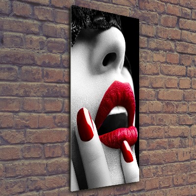 Quadro stampa su vetro acrilico verticale Maschera di pizzo