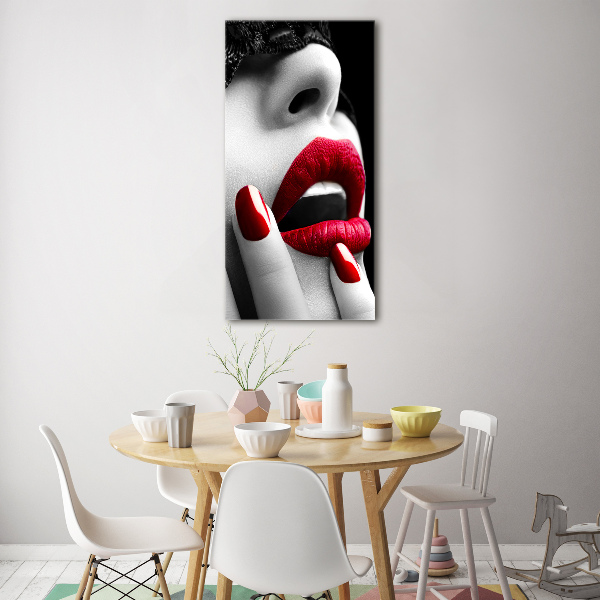 Quadro stampa su vetro acrilico verticale Maschera di pizzo