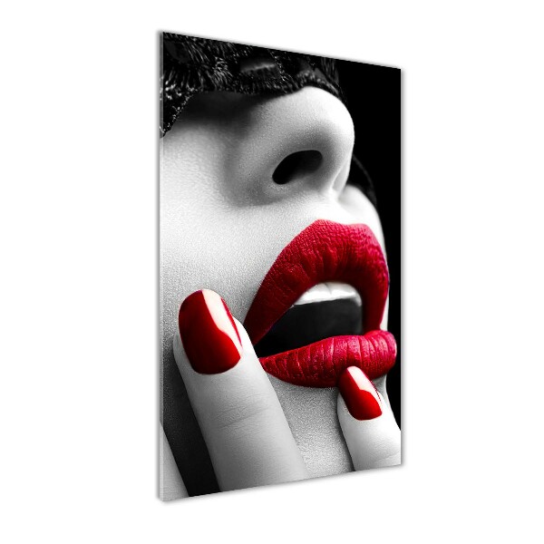 Quadro stampa su vetro acrilico verticale Maschera di pizzo