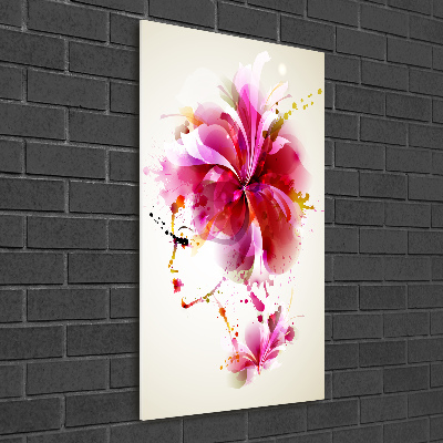 Quadro vetro acrilico verticale Donna astratta