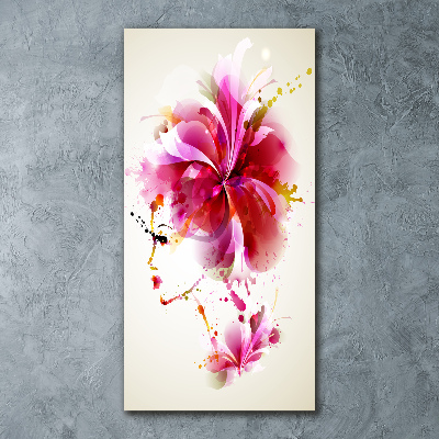 Quadro vetro acrilico verticale Donna astratta