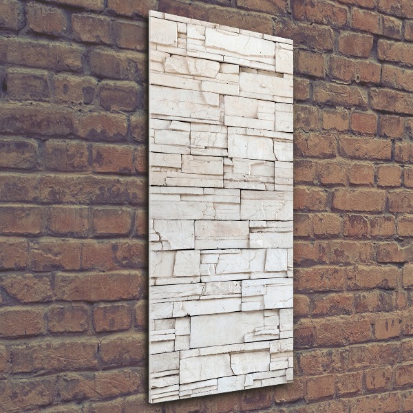 Quadro acrilico verticale Muro di pietra
