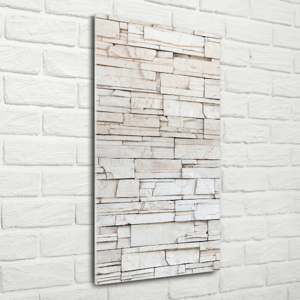 Quadro acrilico verticale Muro di pietra