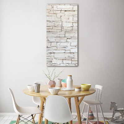 Quadro acrilico verticale Muro di pietra