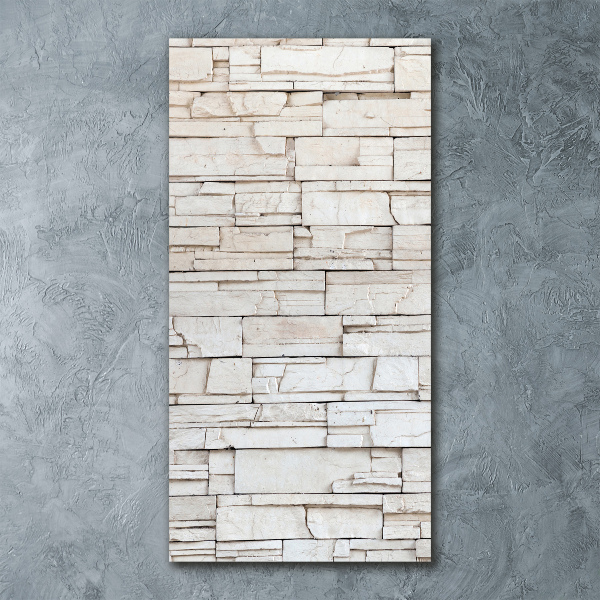 Quadro acrilico verticale Muro di pietra