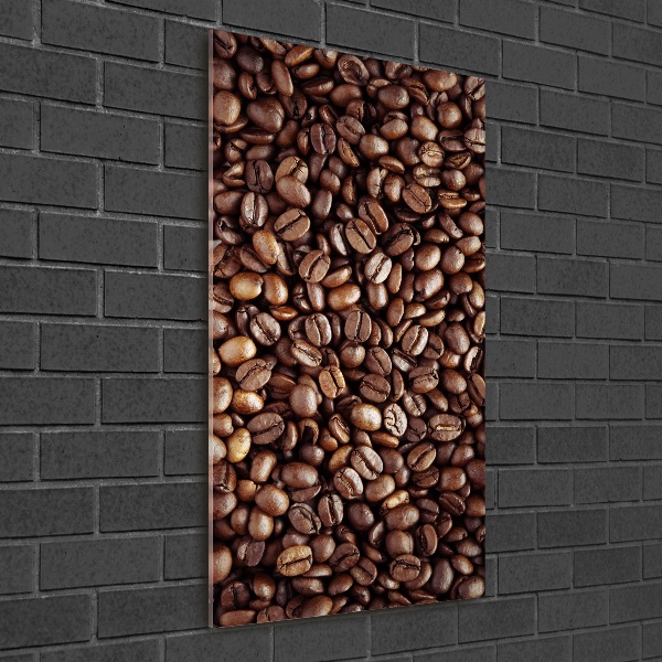 Quadro vetro acrilico verticale Chicchi di caffè