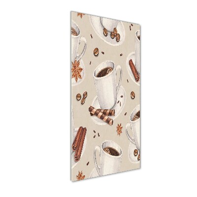 Quadro stampa su vetro acrilico verticale Una tazza di caffè