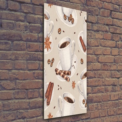 Quadro stampa su vetro acrilico verticale Una tazza di caffè