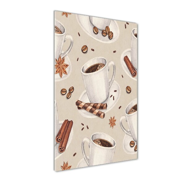 Quadro stampa su vetro acrilico verticale Una tazza di caffè