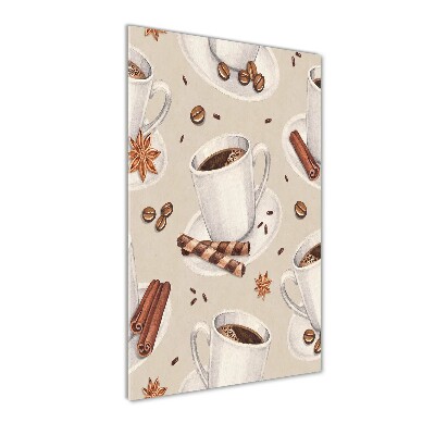 Quadro stampa su vetro acrilico verticale Una tazza di caffè