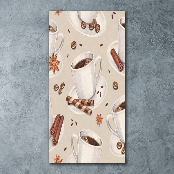 Quadro stampa su vetro acrilico verticale Una tazza di caffè