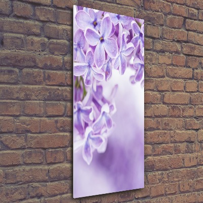 Quadro in vetro acrilico verticale Fiori di lillà