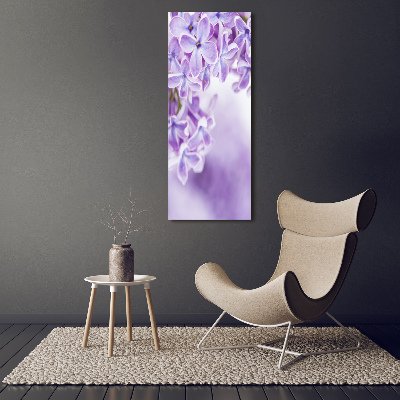 Quadro in vetro acrilico verticale Fiori di lillà