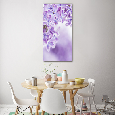 Quadro in vetro acrilico verticale Fiori di lillà