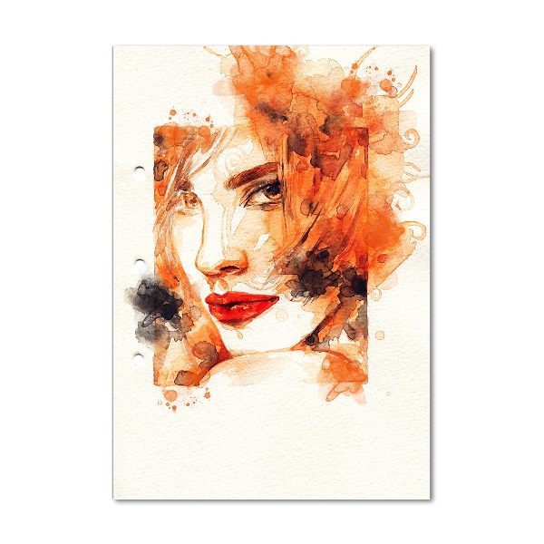 Quadro acrilico verticale Donna astratta