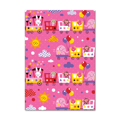 Quadro vetro acrilico verticale Treno Felice