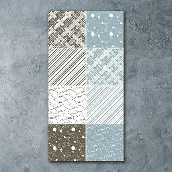 Quadro stampa su vetro acrilico verticale Motivi geometrici