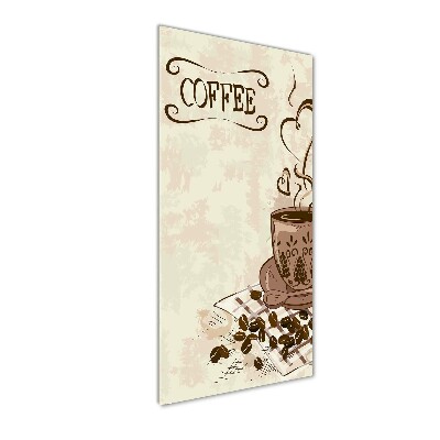 Quadro stampa su vetro acrilico verticale Caffè aromatico