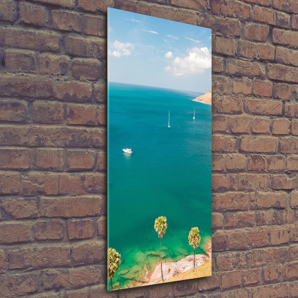 Quadro in vetro acrilico verticale Yacht in Thailandia