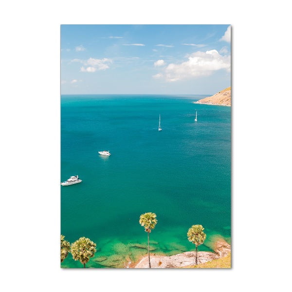 Quadro in vetro acrilico verticale Yacht in Thailandia